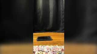 Sexy brunette woman hot poop