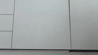 Close up of sexy shaved babe shitting