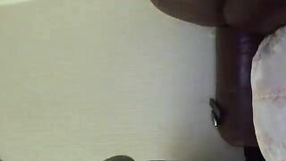 Fat granny showing her pooping booty