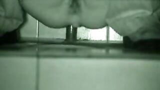 Female ass pooping caught on cam
