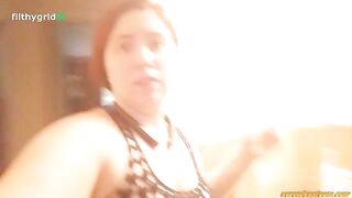 Chubby lady pooping show