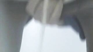 Granny pooping and pissing closeup