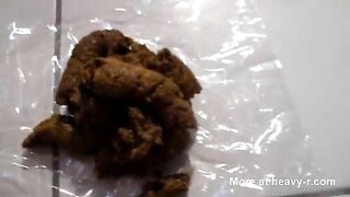 Wife shitting heavily on the floor