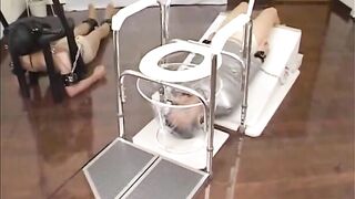 Pretty hot Japanese babe pooping for slave