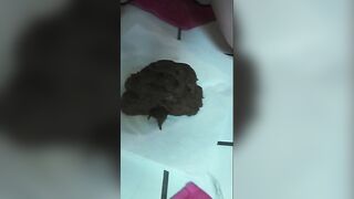 Big clit brunette babe pooping