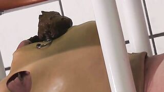 Chub dude getting poop from mistress