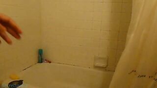 New plastic panties Shit in the shower