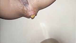 Closeup of big heavy shit