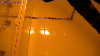 Hard pooping in the toilet at home