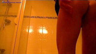 Hard pooping in the toilet at home