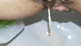 Creamy cum and tasty poop