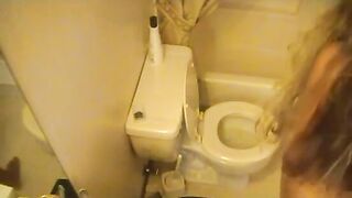 Skinny girl and lots of shit