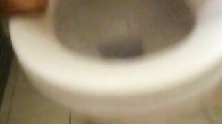 Taking her poop on his cock