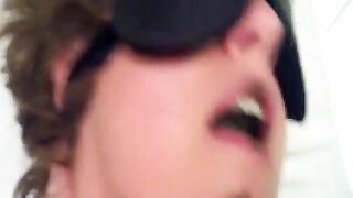 Amateur brunette wife tasting shit