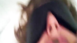 Amateur brunette wife tasting shit