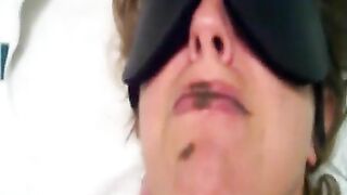 Amateur brunette wife tasting shit