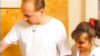 Horny dude and her sexy slut
