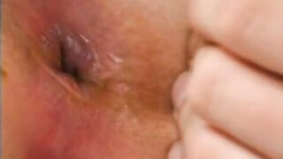 He teased her sweet pooping asshole