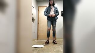 Cute Teen pooping on the floor