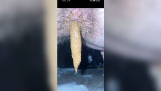 Hairy dirty asshole poops
