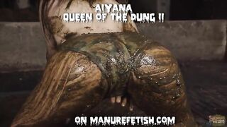 Girls Playing and masturbating in Cowshit session