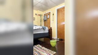 Chubby brunette babe hot poop