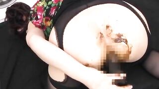 Sweet Japanese teen girl masturbates while pooping