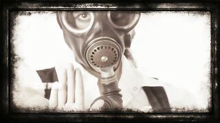 Gothic sexy babe pooping