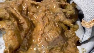 Messy shit in her jeans