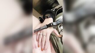 Hot tattooed slut poops