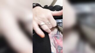 Hot tattooed slut poops