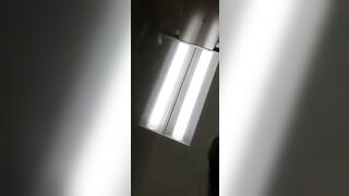 Stinky hard poop from tattooed ass