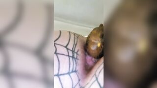 Tasty dark thick poop