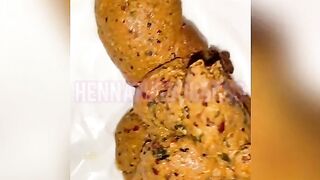 Cute ebony girl and yellow poop show