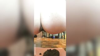 Lovely round ass and sweet amateur poop show