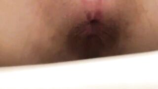 Beautiful sweet closeup of pooping hot asshole