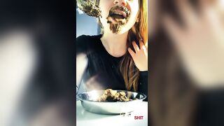 Eating juicy turd balls