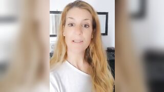 Blonde milf showing her ass and poop