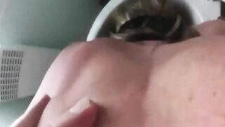 Eating shit from the toilet