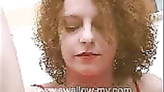 Creamy poop from sexy horny lady