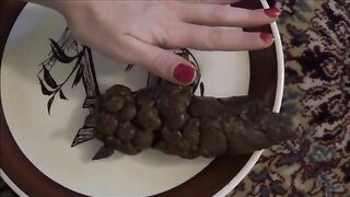 Round ass girl and monster poop