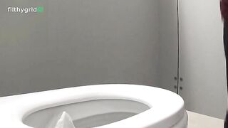 Amateur girl in toilet