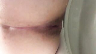 Pushing small hard turd