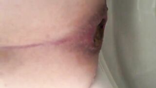 Pushing small hard turd