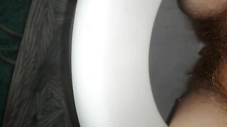Hairy bitch pooping and pissing
