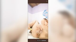 Cute girl spread legs for solo pleasing herself