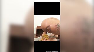 Tattooed lesbian hot babes in scat sex