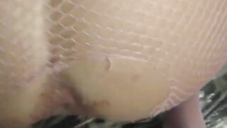 Stunning asshole taking cock while dripping poop