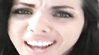 Pretty brunette babe and hot shit