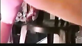 Dirty horny brunette girl pooping